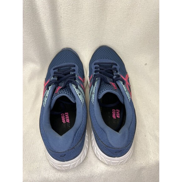 ASICS Gel-Contend 6 Womens Size 9.5 Running Shoes Blue Pink 1012A570 - Picture 8 of 8